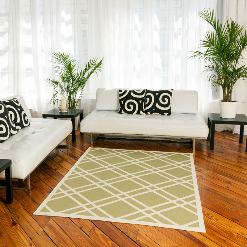 BudgeIndustries Maverick Sage green Indoor/Outdoor Area Rug Wayfair